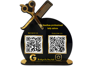 2 QR Salon Standee For hair dressers, salon, makeovers and Beauty Parlor
